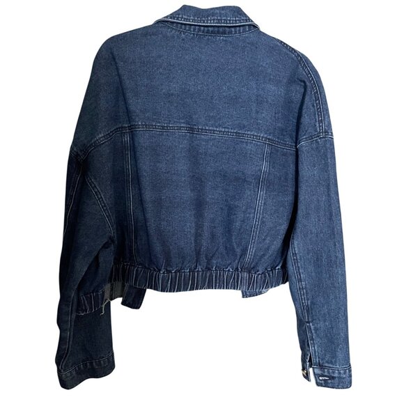 Cropped Denim Jacket XL Blue - Picture 2 of 6